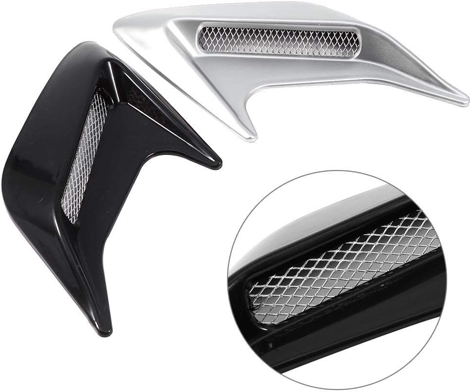 Silver Pack of 2 Car Hood Air Flow Vent Cover C623926