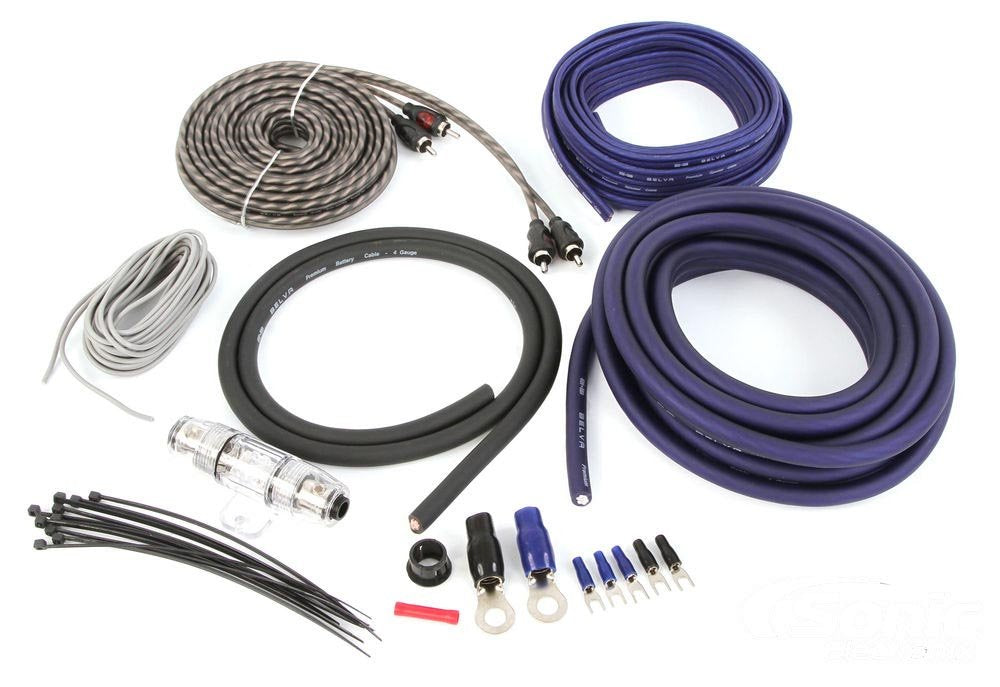1 Farad Capacitor and 4 Gauge Amplifier Kit with 2 Channel RCA Comb Kit (Blue) Pack of 2 X21043