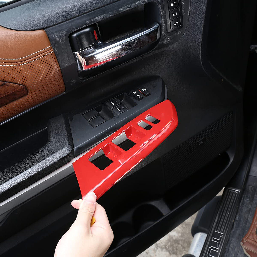 Carbon Fiber Style ABS Plastic Window Switch Button Covers B336