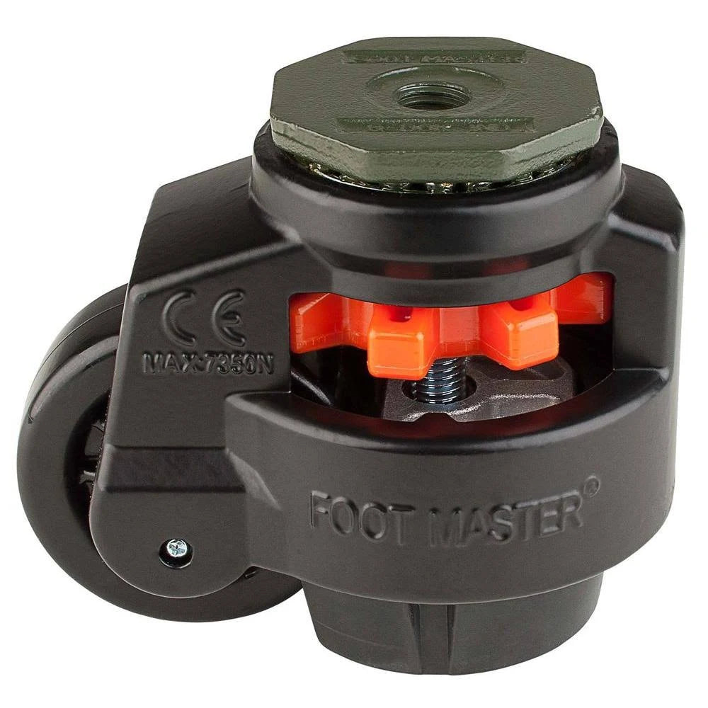 Black Nylon Leveling Caster, 1650 lbs. E88316