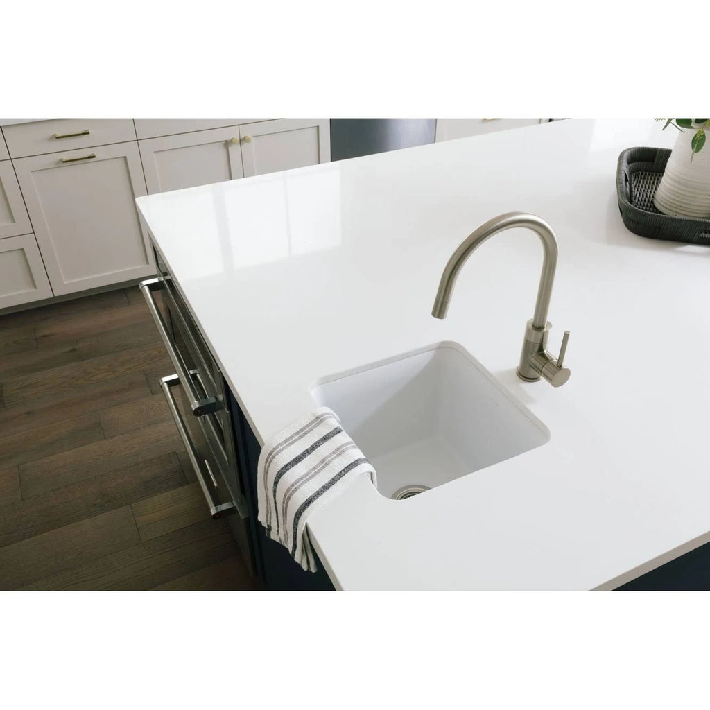 Matte White Undermount Bar Sink W771
