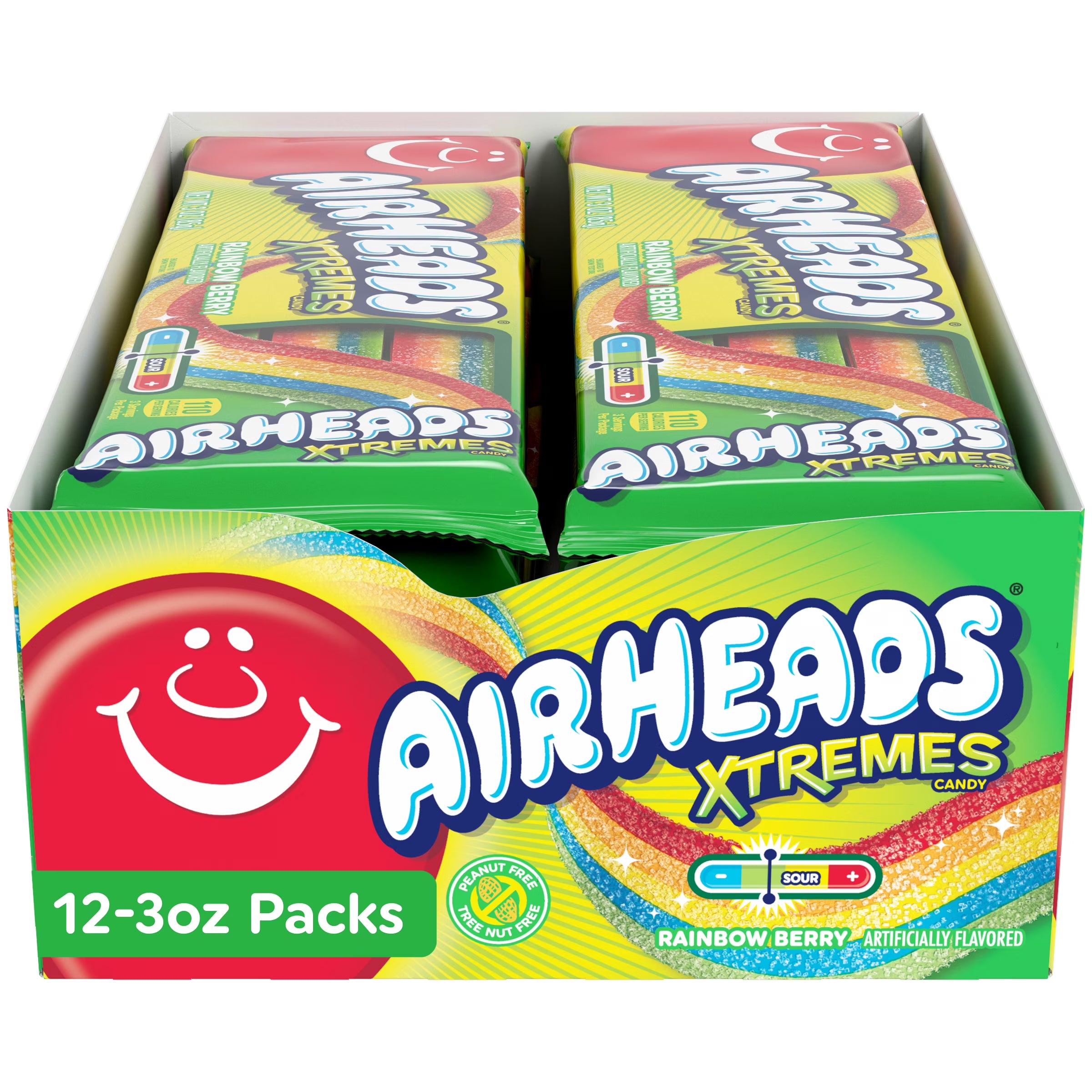 Sweetly Sour Candy Belts, Rainbow Berry, 12 Count R882375