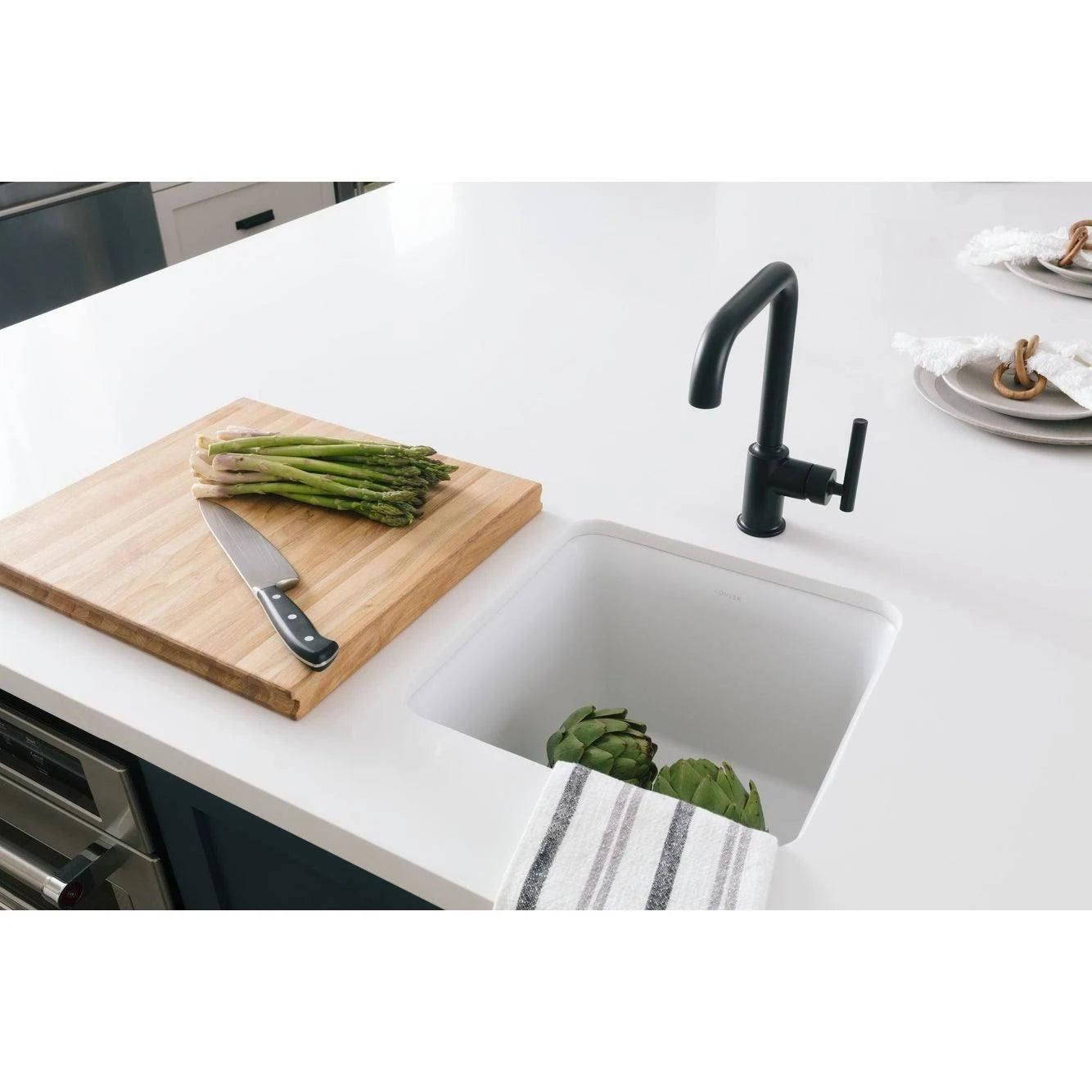 Matte White Undermount Bar Sink W771