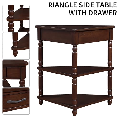 Milk White 3 Tier Corner Table Z348209