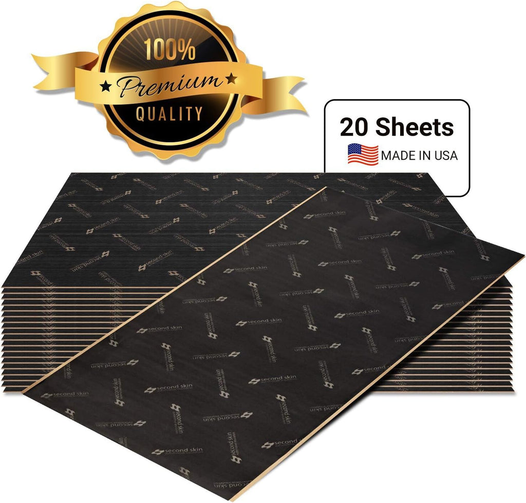 Butyl Rubber Car Sound Deadening Mat (1mm, 20 Sq Ft, 10 Sheets) W4962