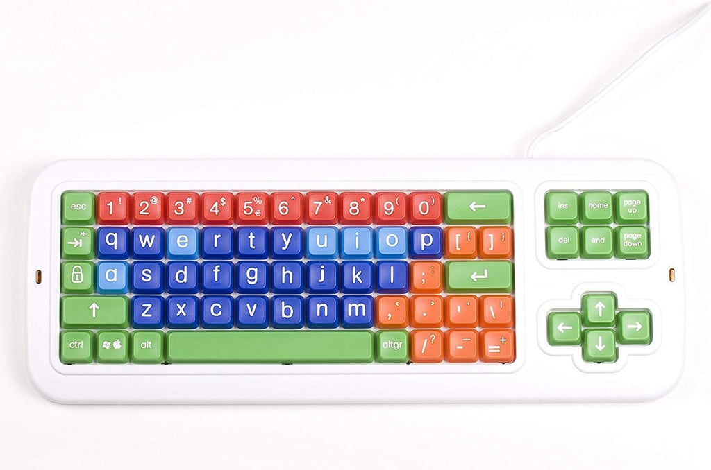 Colored Keyboard with Large Print Letters and Large Keys X3862