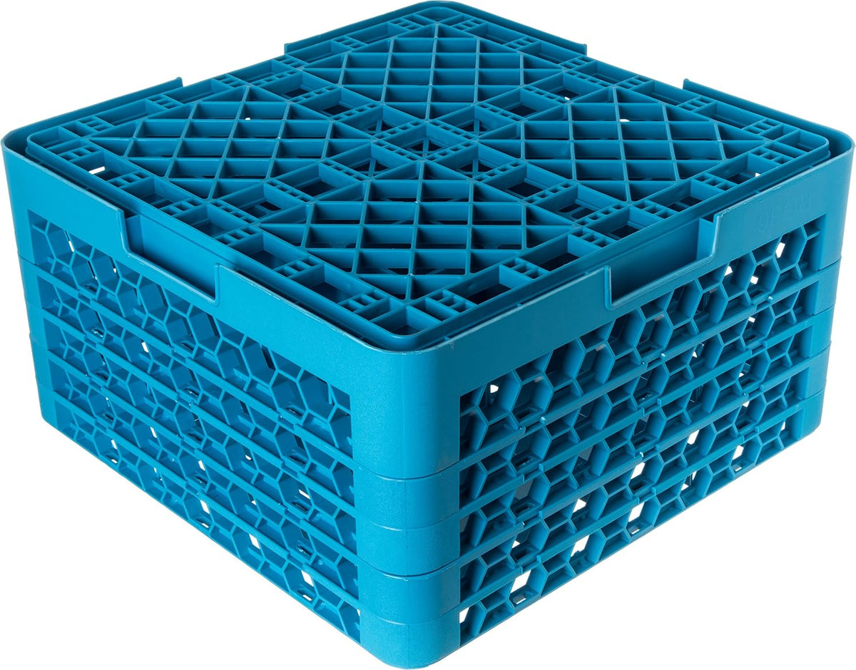 Blue 9-Compartment Glass Rack with 3 Extenders, Pack of 2 G847080