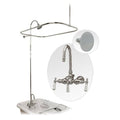 48 inch Clawfoot Tub Shower Enclosure with Watering Can Shower Head Chrome Q795