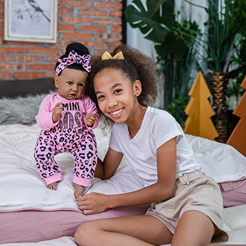 22.8 Inch Soft Body African American Reborn Baby Doll C1507