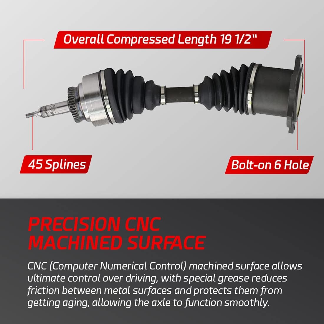 Front CV Axle Half Shaft Assembly 4WD J199