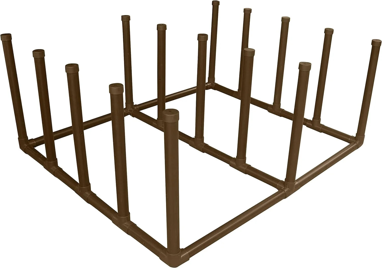 Float and Raft Rack 12 Bar Poolside Storage Organizer (61" W x 44" L x 26.5" H) Brown H392686