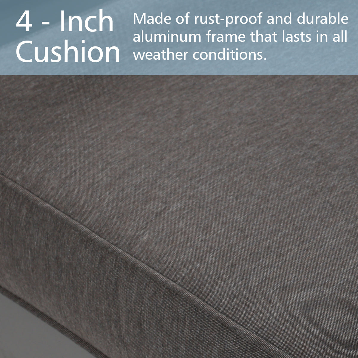 Aluminum Patio Loveseat Sofa Couch with Thick Cushions Y18883