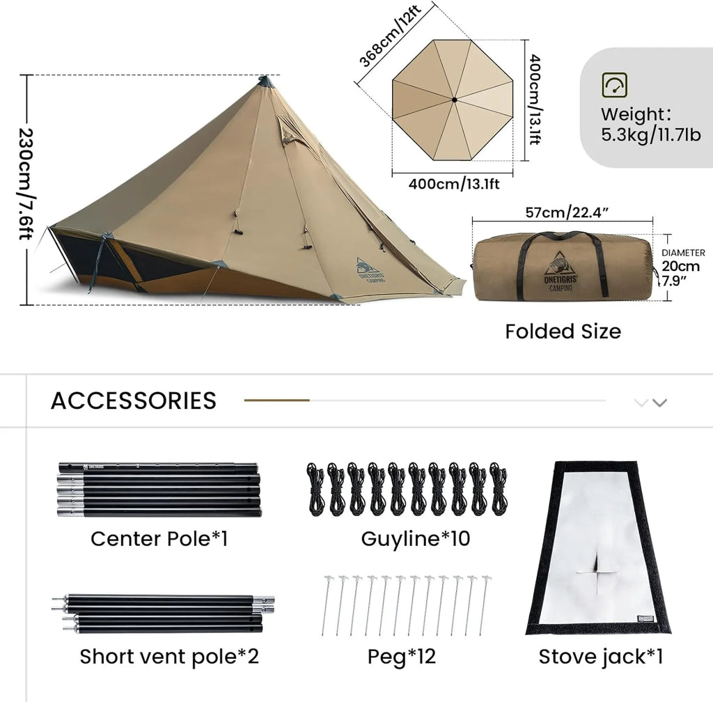 2-6 Person Hot Tent with Stove Jack C785