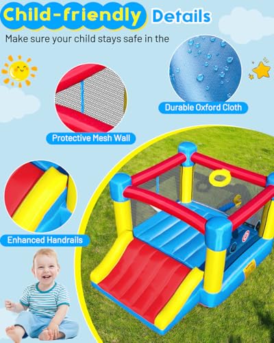 6.7'x8.4' Inflatable Bounce House with Slide R5230