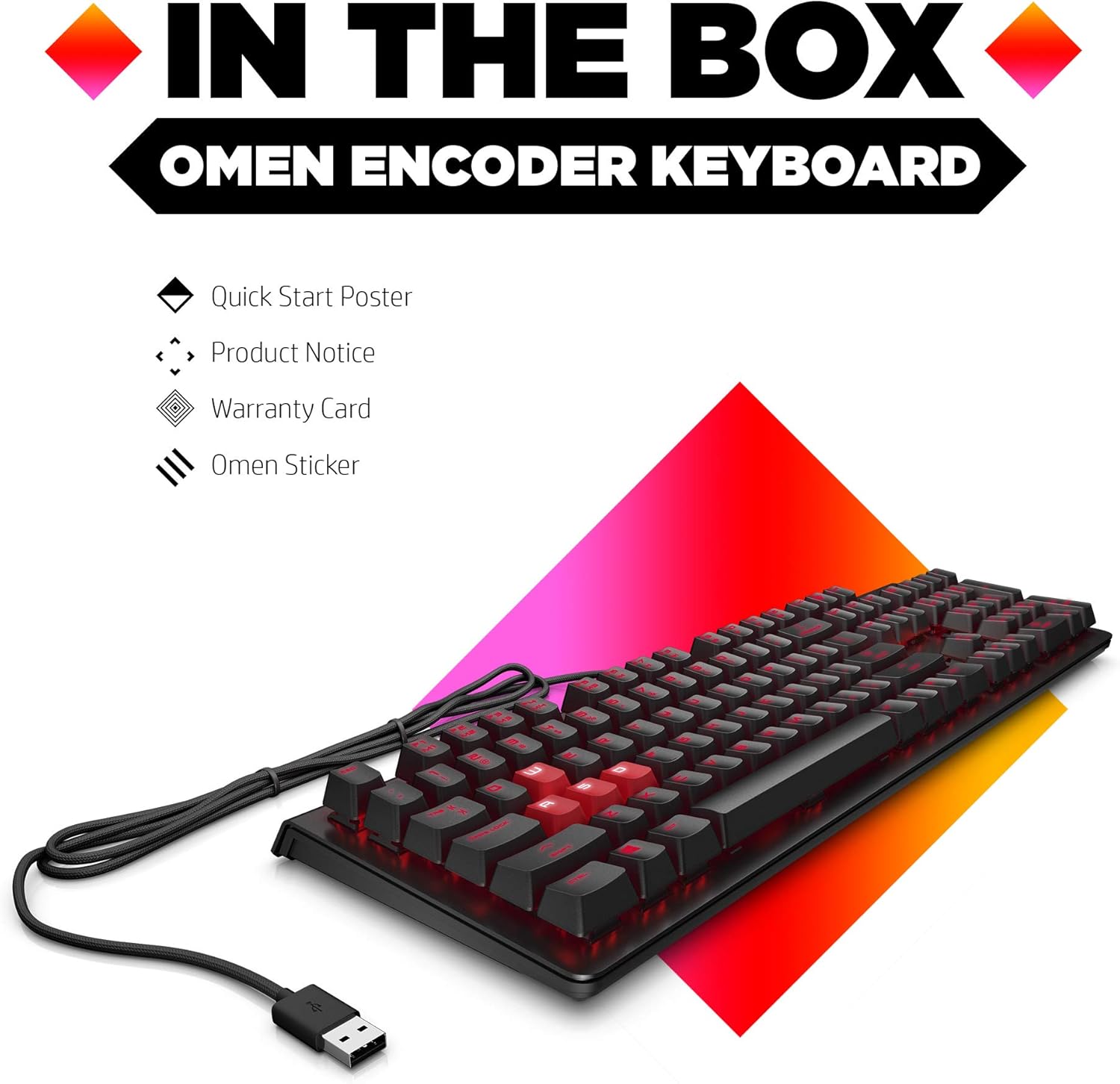 Mechanical Gaming Keyboard with Cherry MX Red Keys, LED Backlit, USB B4157