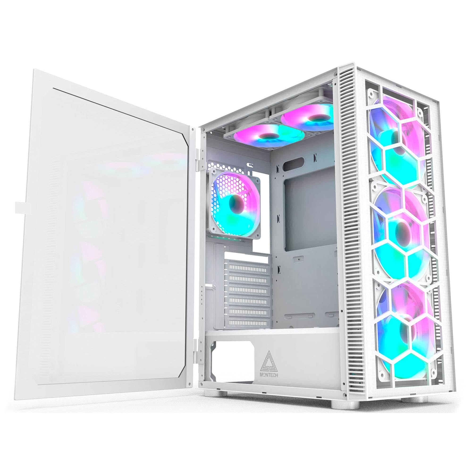 ATX Mid-Tower PC Gaming Case with Tempered Glass F4764