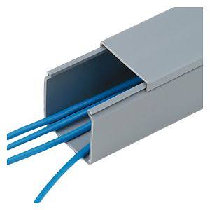 White PVC Cable Raceway Solid Duct G482636