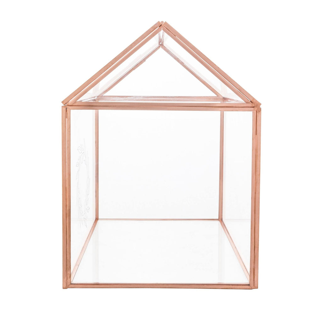 Glass Terrarium Card Holder, Rose Gold V860441