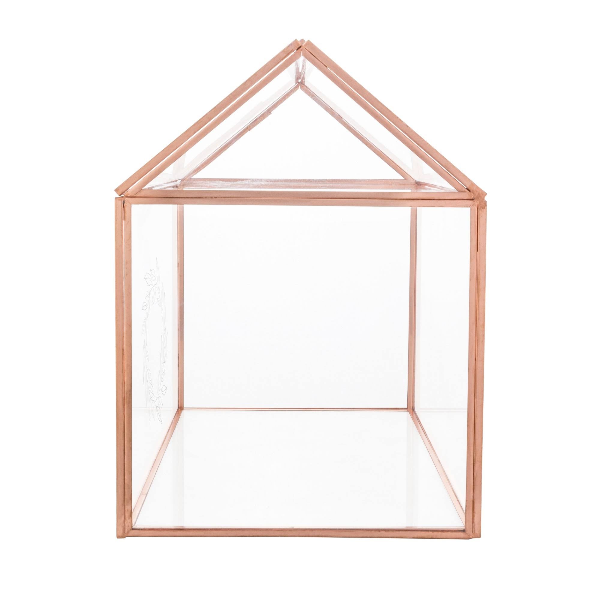 Glass Terrarium Card Holder, Rose Gold V860441