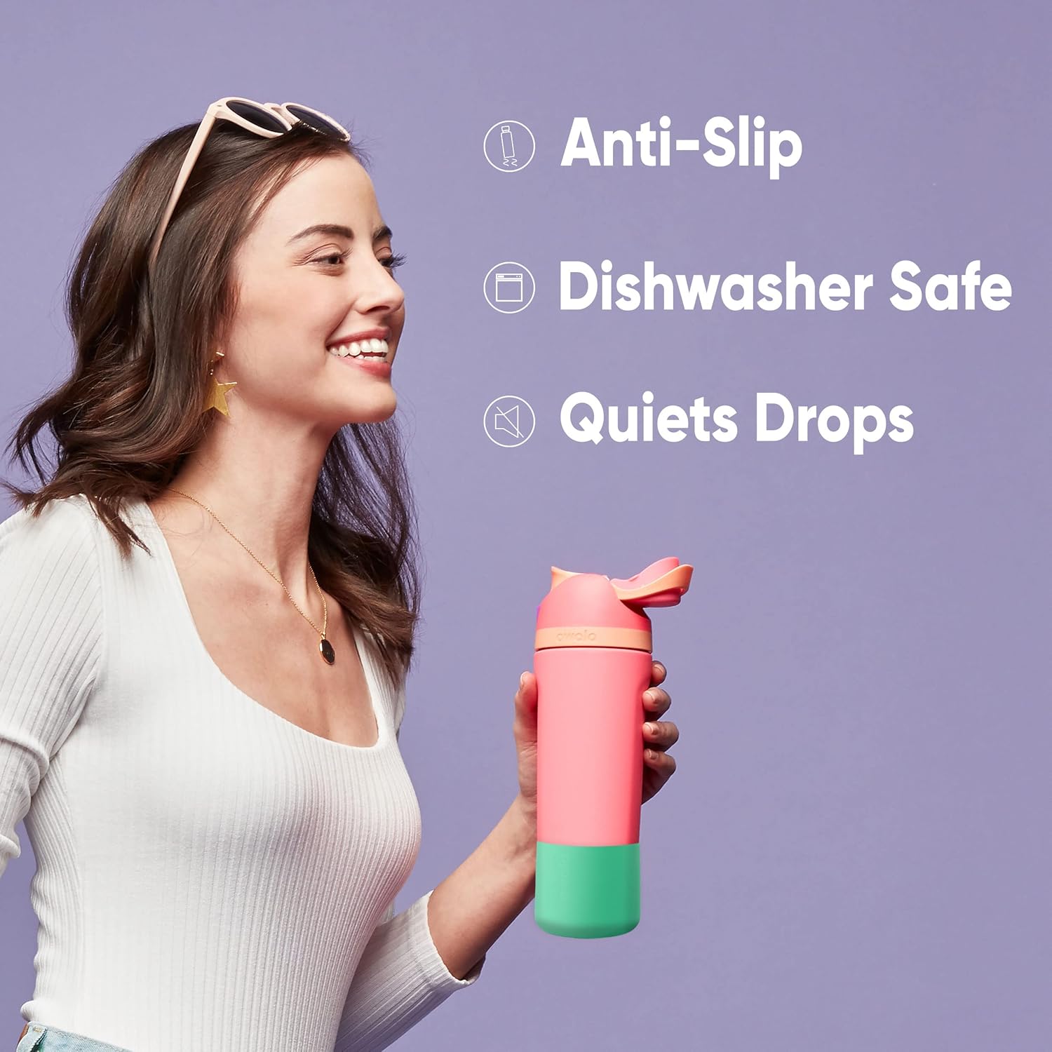 Insulated Stainless Steel Water Bottle with Silicone Boot I85941