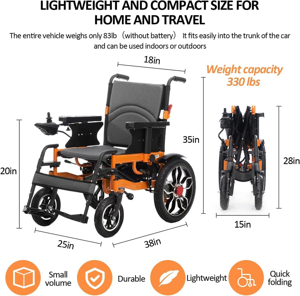 Electric Wheelchair Foldable Portable Power Chair V8292