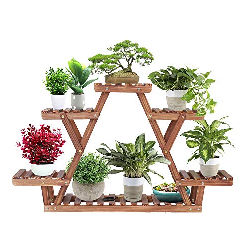4 Tier Wood Plant Stand L49710