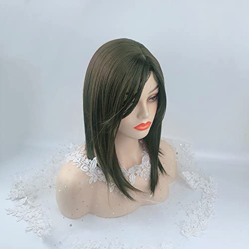 Black Brown Clip In Hair Topper With Bangs E50502