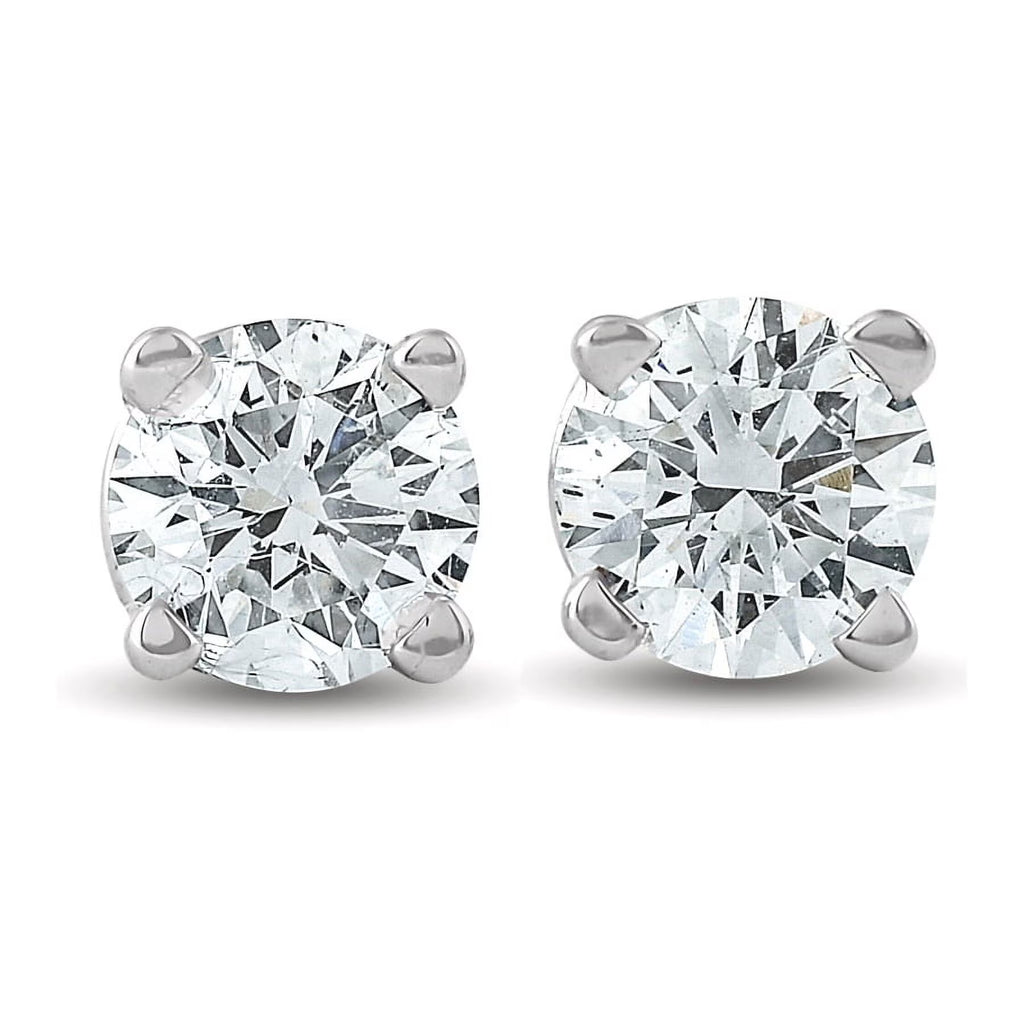 14K Yellow Gold Diamond Stud Earrings L4695