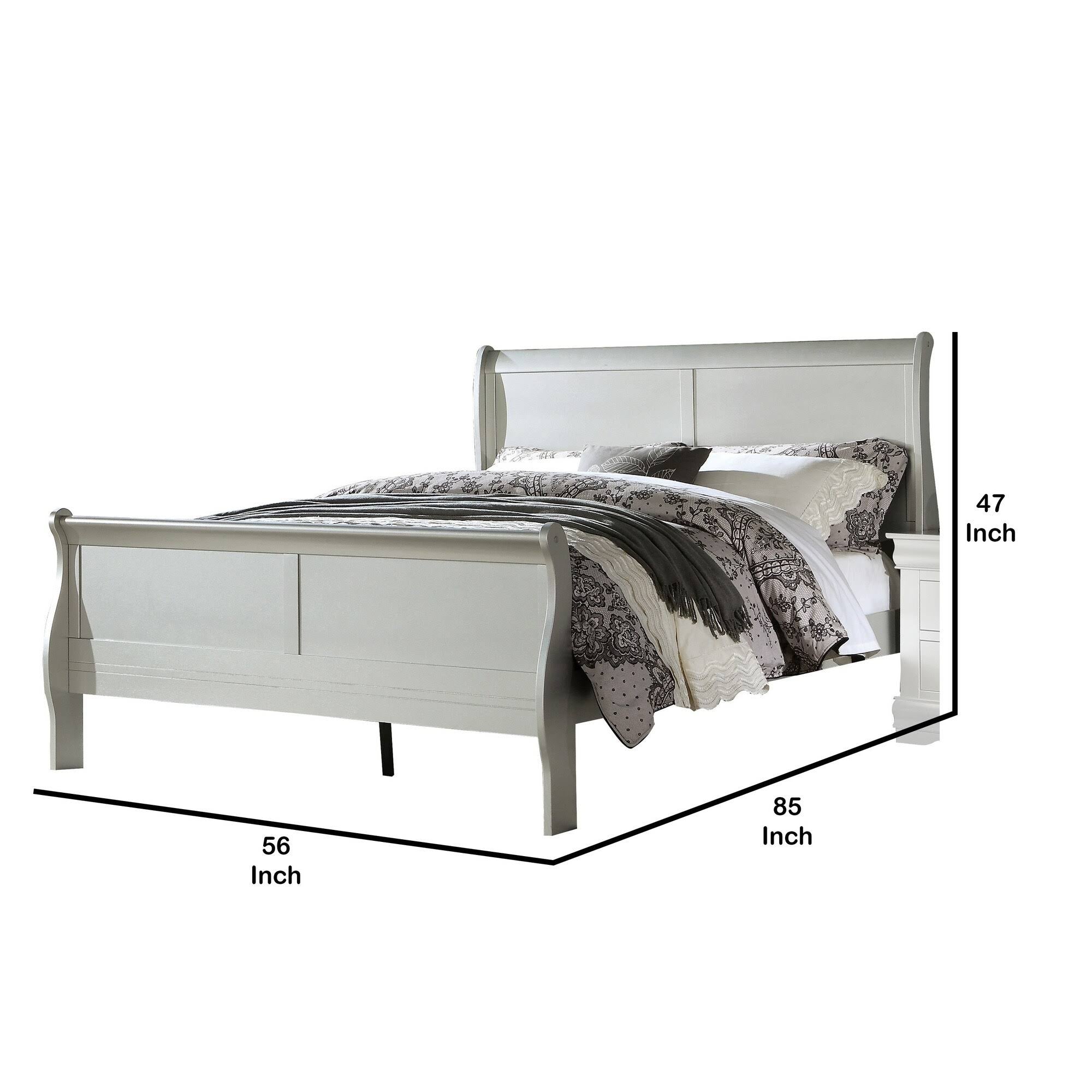 Silver Full Size Bed U141