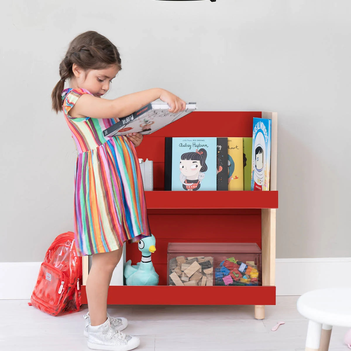 Maple White Kids Bookcase M1003