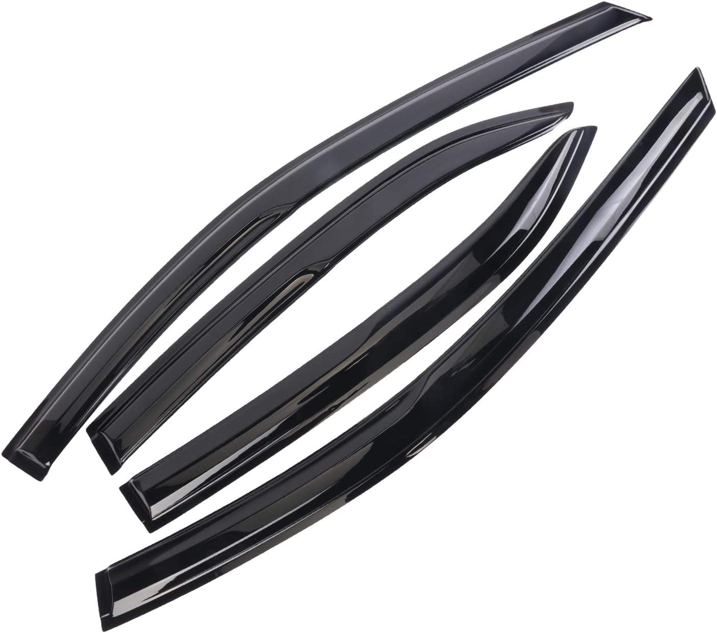 Window Vent Visors Rain Guards 4 Piece Set for Trucks Crew Cab Pack of 2 G387746