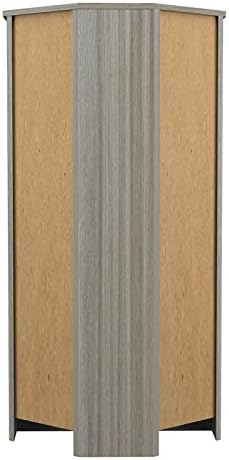 Gray Smoke Oak 3 Shelf Corner Bookcase X467681