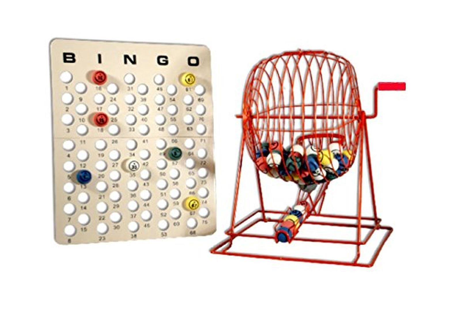Red Extra Large Bingo Cage with Ping Pong Bingo Balls P427292