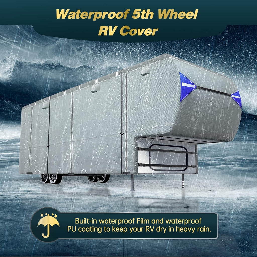 5th Wheel RV Cover with 4 Tire Covers O617