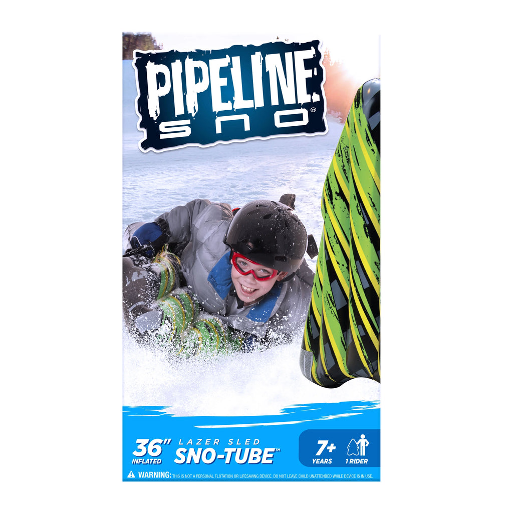 Inflatable 1 Person Snow Tube Sled with 2 Grip Handles, 36” Length J4817