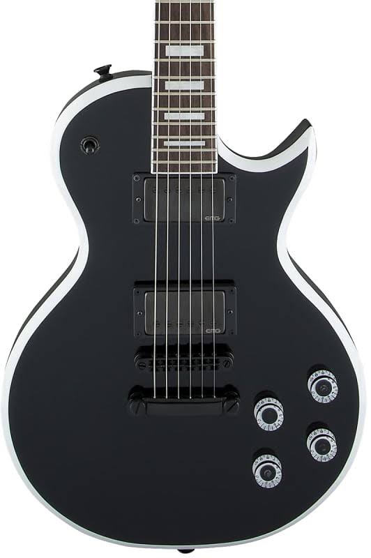 Black with White Bevels Electric Guitar L447