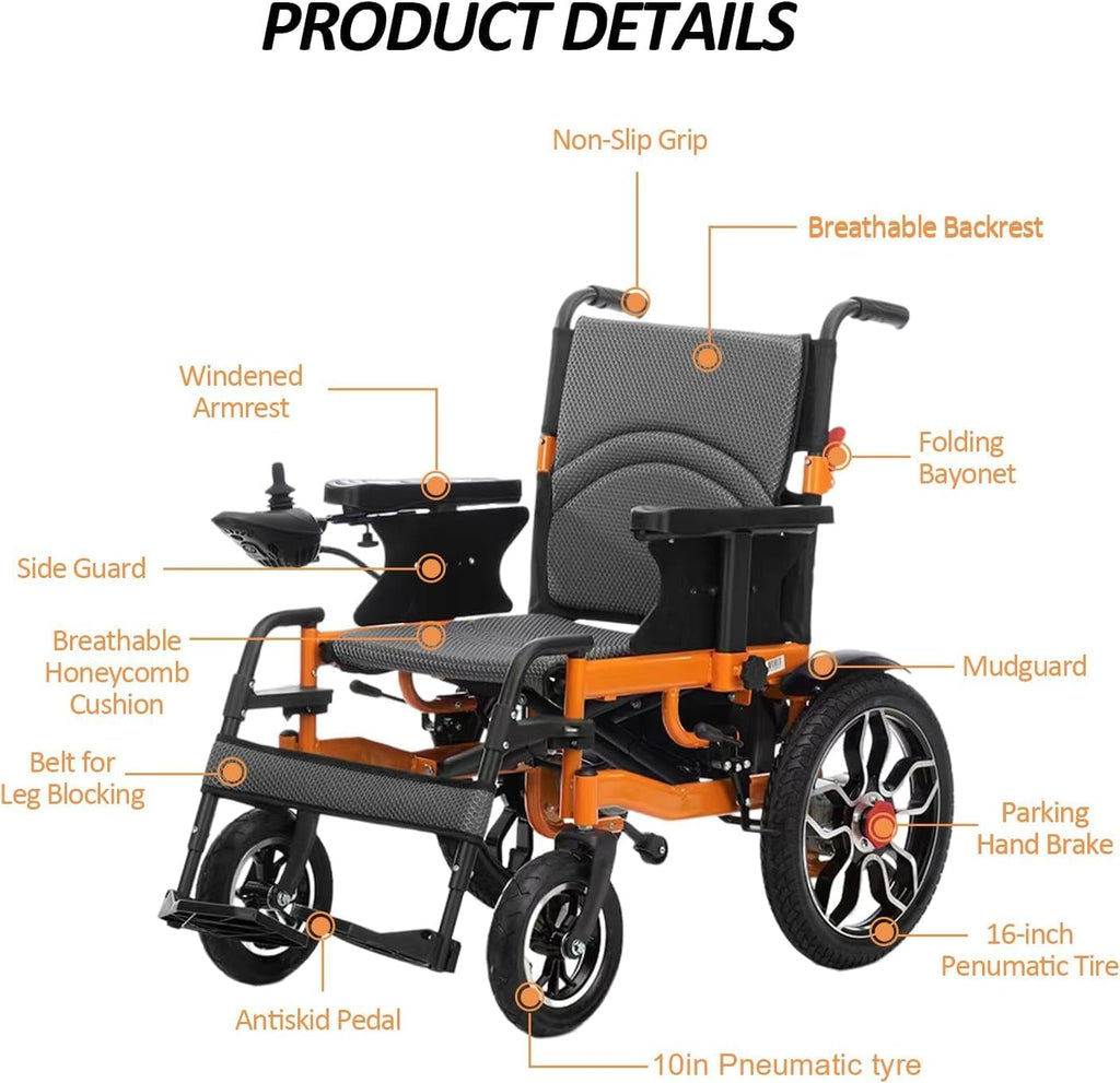 Electric Wheelchair Foldable Portable Power Chair V8292