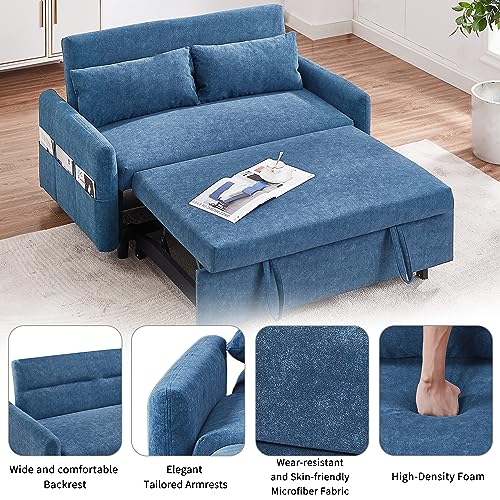 Gray Velvet Convertible Sleeper Sofa Bed W290