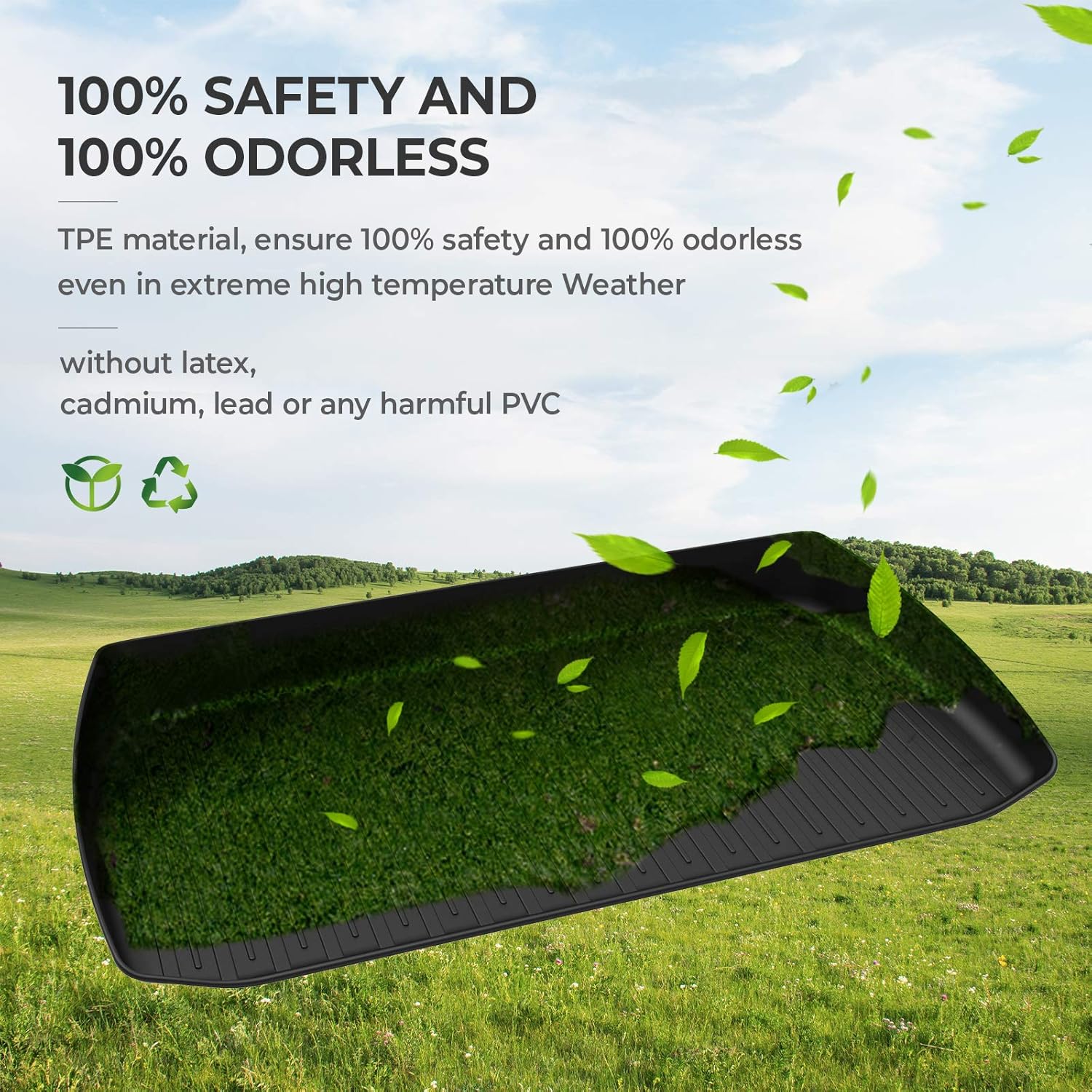 Black Heavy Duty Cargo Liner Trunk Mat U565442