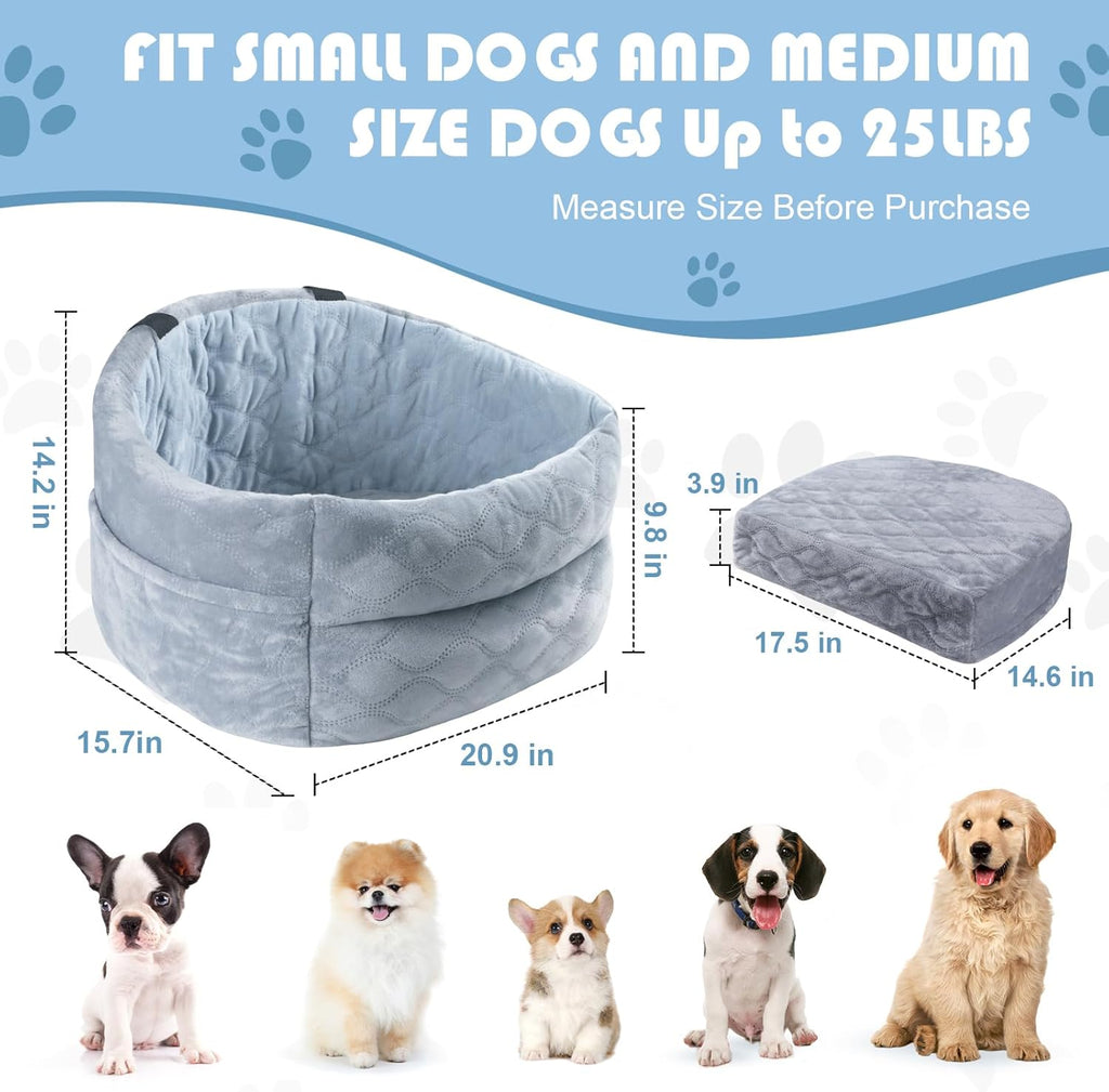 Washable Dog Booster Car Seat with Memory Foam Cushion F37970