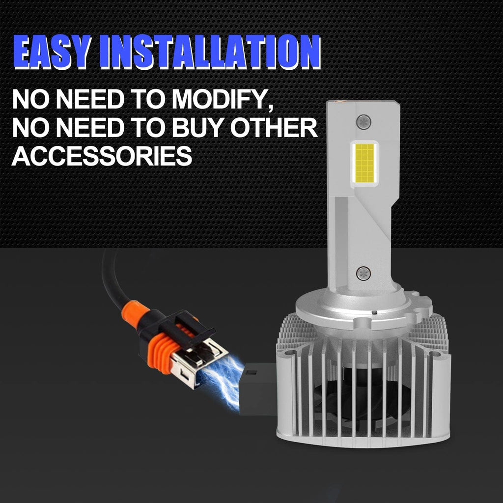 D1S D1R D1C LED Headlight Bulb Conversion Kit 90W 6000K Bright White 38000LM Canbus Error Free Plug and Play Replacement Xenon Bulbs Pack of 2 M269