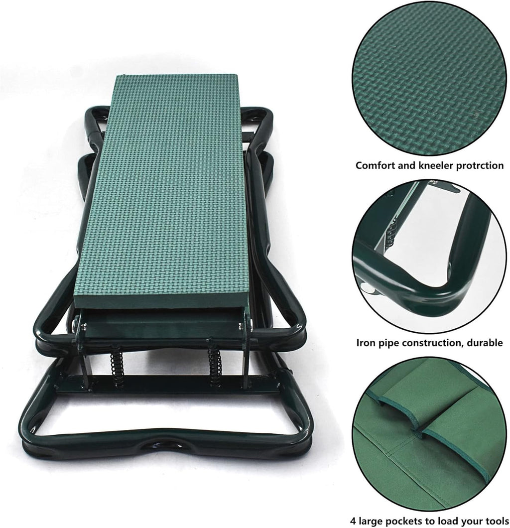 Portable Garden Kneeler Seat with Tool Bag Pouch J82613