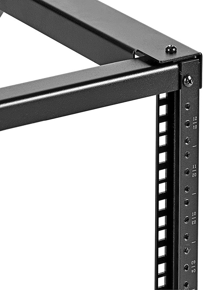 Black 15U Wall-Mount Open Frame Network Equipment Rack J394