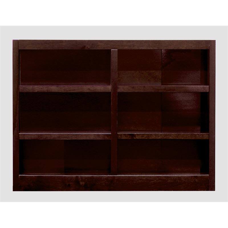 Double Wide Bookcase 6 Shelves Cherry J996