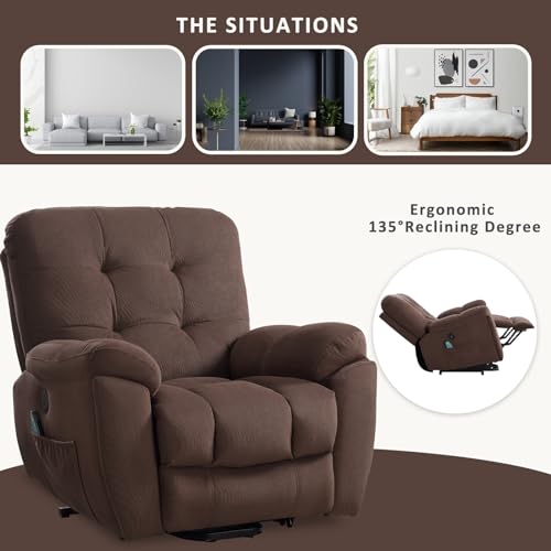 Power Lift Electric Recliner Chair with USB Charge Port and 2 Cup Holders U9157