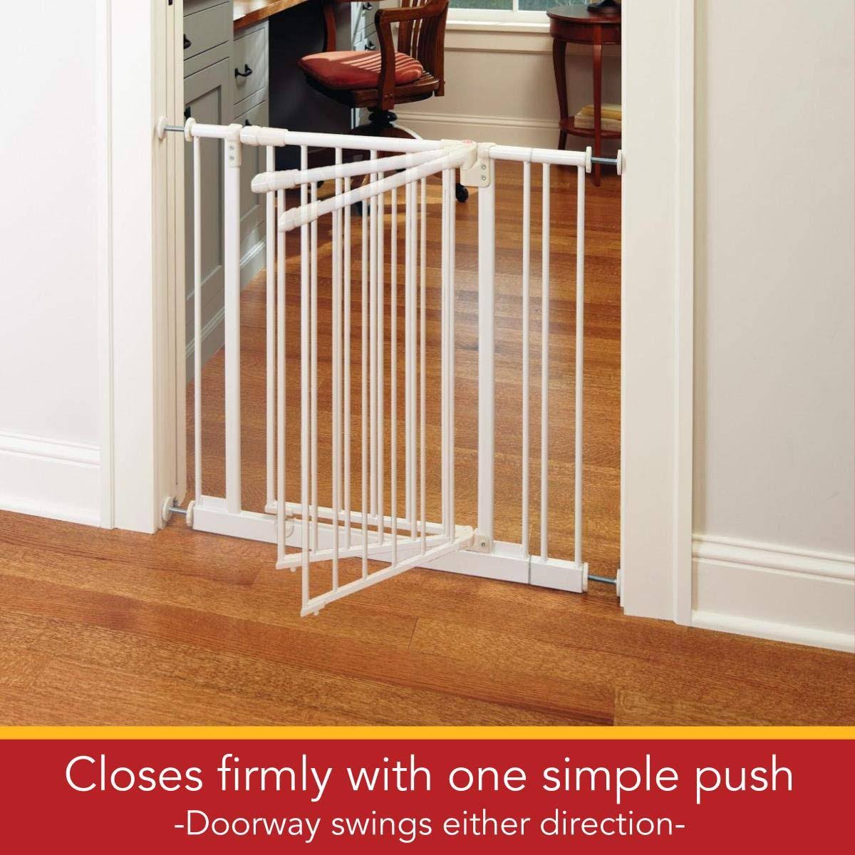 Easy-Close 28-38.5x22 Child or Pet Safety Gate + 10.5x22 Gate Extension C871