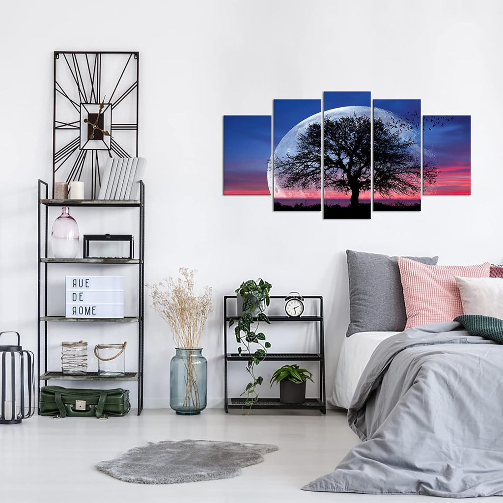 5 Pieces Stretched and Framed Canvas Wall Art Painting U242