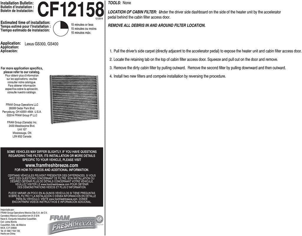 Cabin Air Filter with Arm and Hammer Baking Soda X891