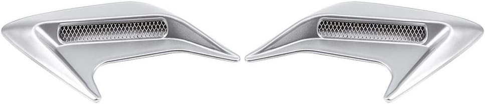 Silver Pack of 2 Car Hood Air Flow Vent Cover C623926