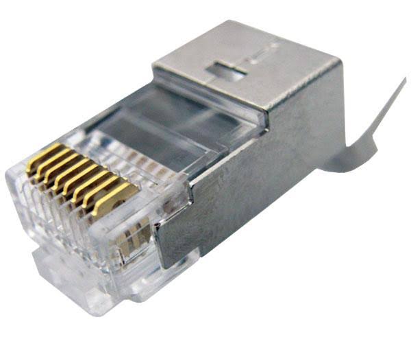 100 Pack Shielded RJ45 Connector for Cat6 N5621